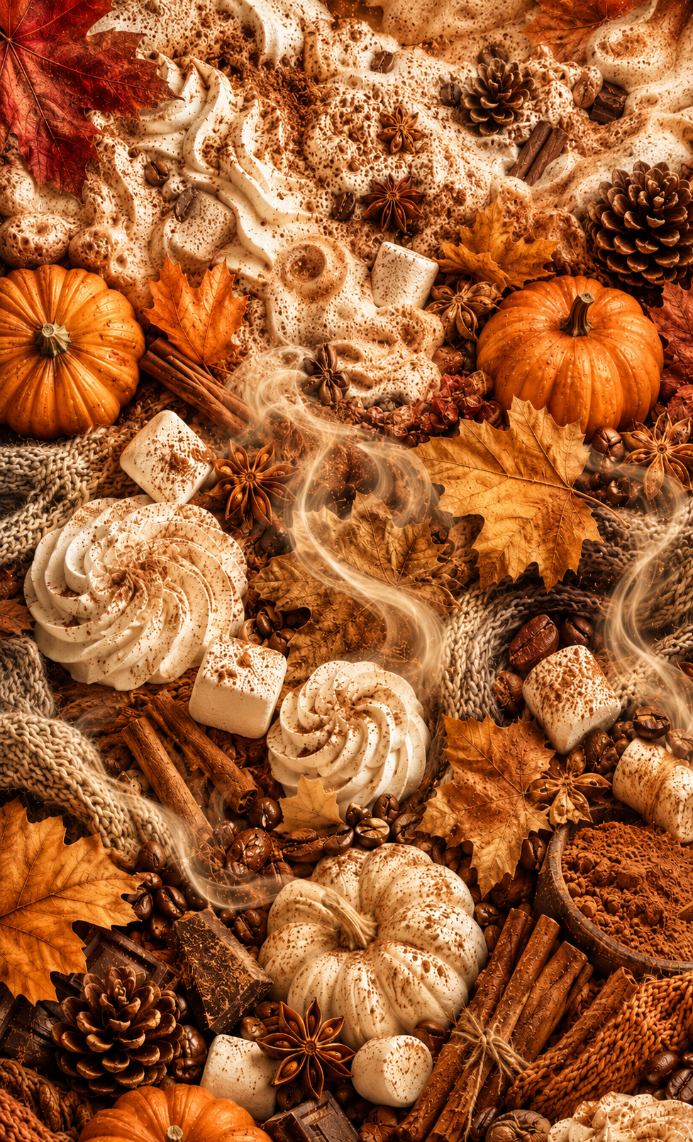 Fall pumpkins and pumpkin spice seasonal custom design by Press Rex