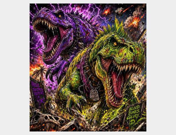 Dinosaur chaos: rule, destroy, repeat by Press Rex