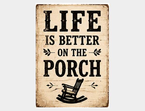 Life Is Better on the Porch by Press Rex