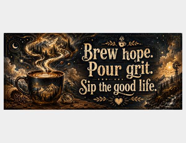 Brew hope, sip the good life by Press Rex