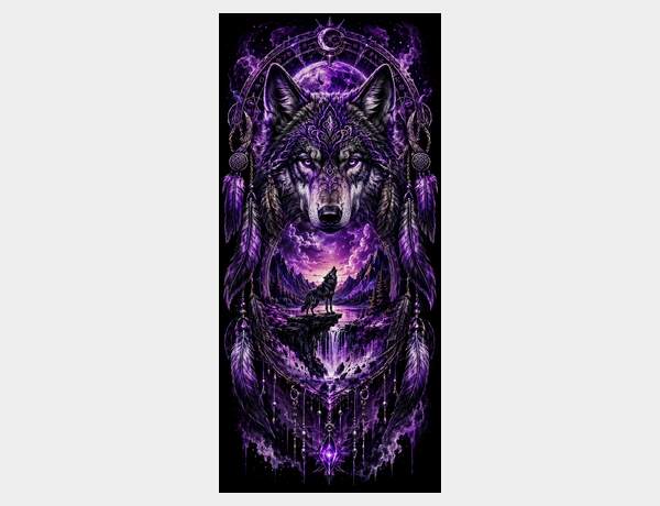 Mystical wolf and celestial dreamscape by Press Rex