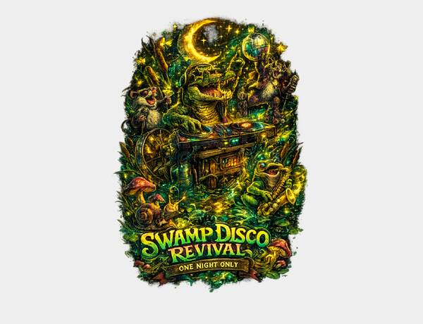 Swamp party under the moonlight by Press Rex