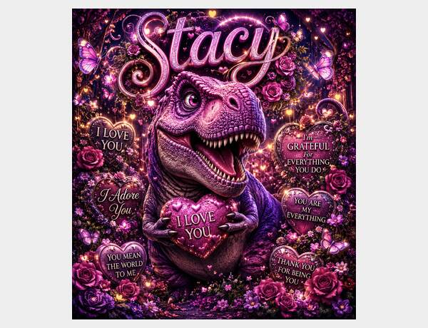 Stacy’s Sparkly Dinosaur Love Garden by Press Rex
