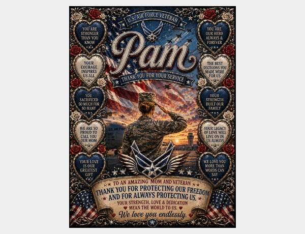 Patriotic Air Force Tribute for Pam by Press Rex