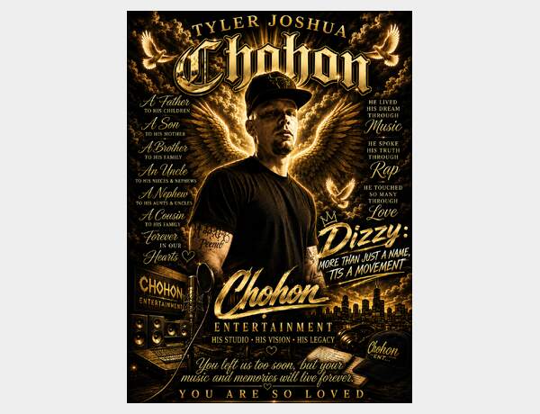 Gold-and-Black Angelic Music Tribute by Press Rex
