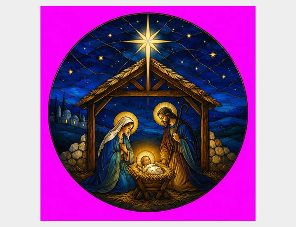 Holy Night Nativity Medallion by Press Rex