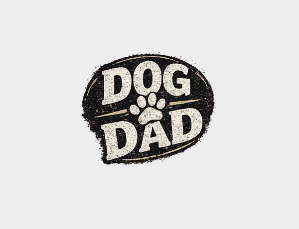 Distressed Dog Dad Vintage Emblem by Press Rex