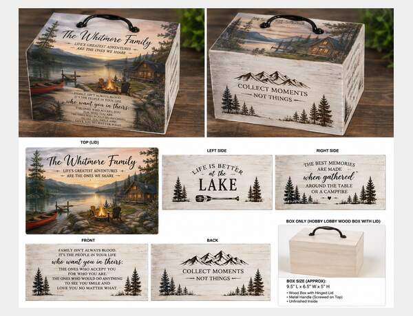 Rustic Whitmore Family Keepsake Box Mockup by Press Rex