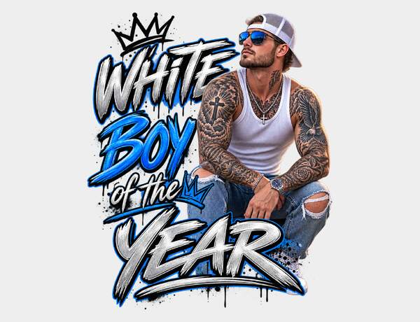 White Boy of the Year · Graffiti Apparel Graphic by Press Rex